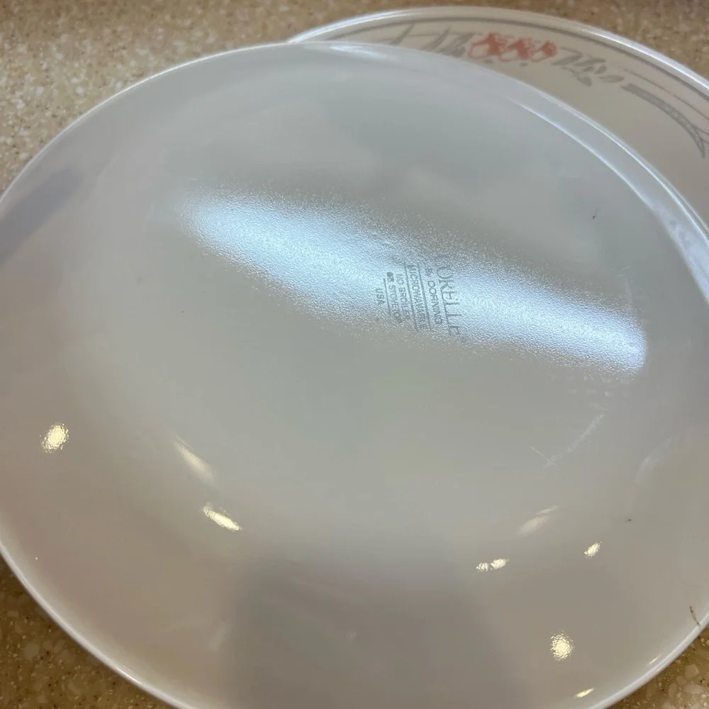 2 Vintage Corelle Dinner plates Rose Pattern